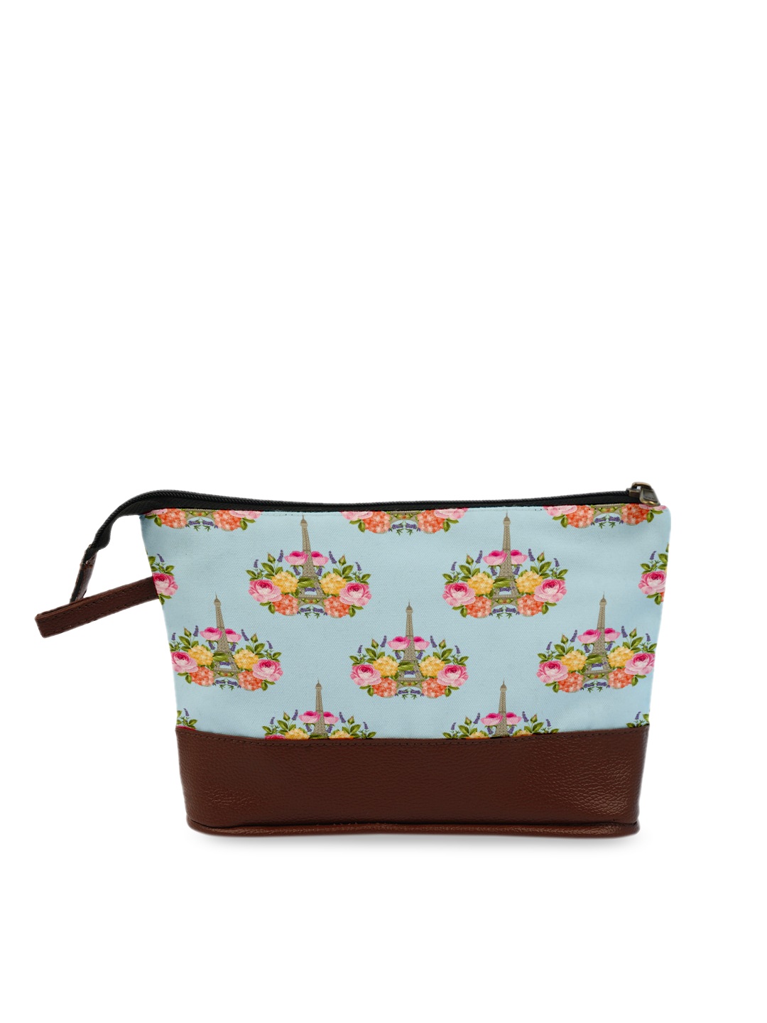 

Crazy Corner Blue & Brown Printed Travel Pouch