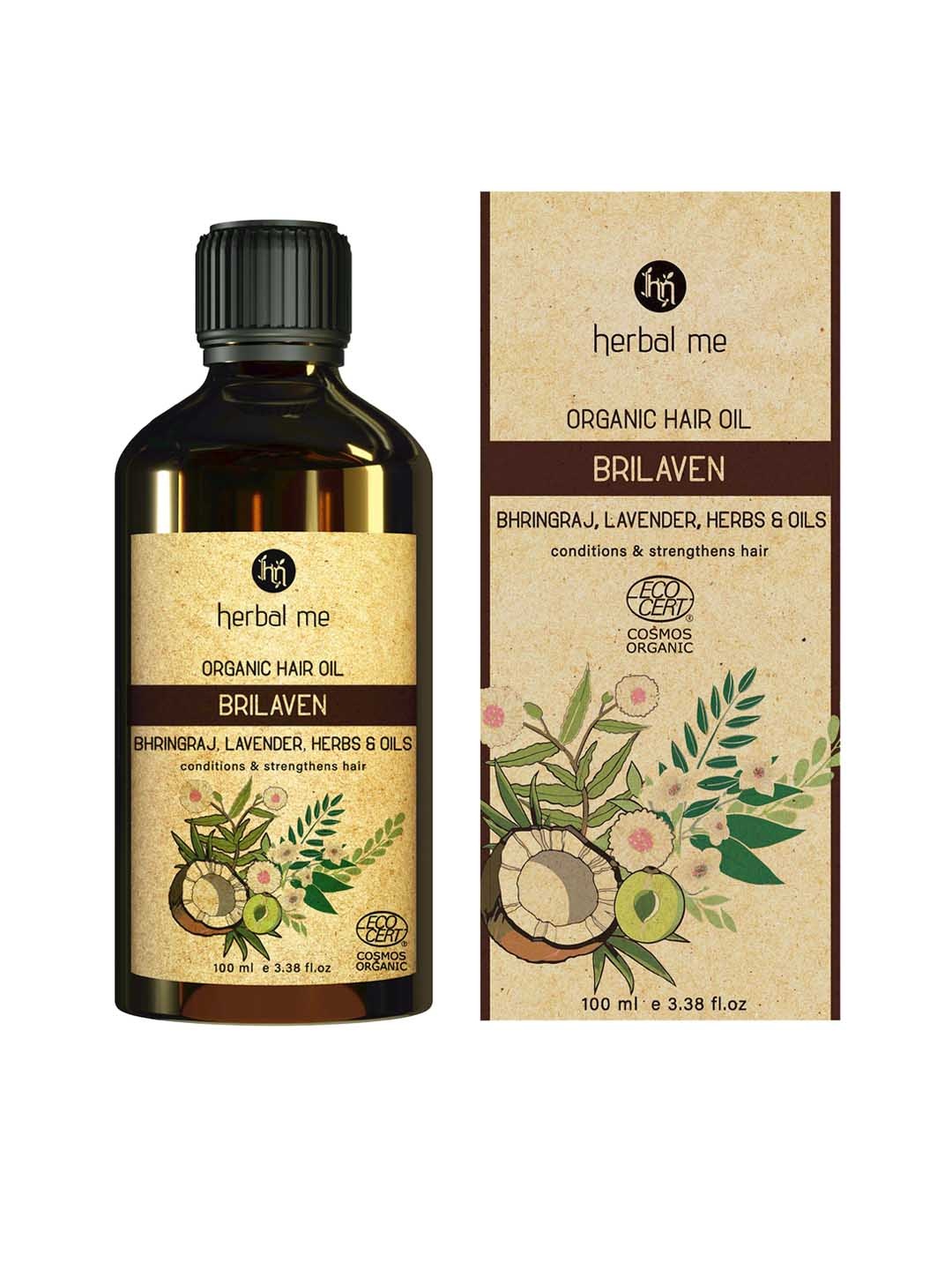 

HERBAL ME Brilaven Organic Hair Oil - Conditions & Strengthens - 100ml, Brown