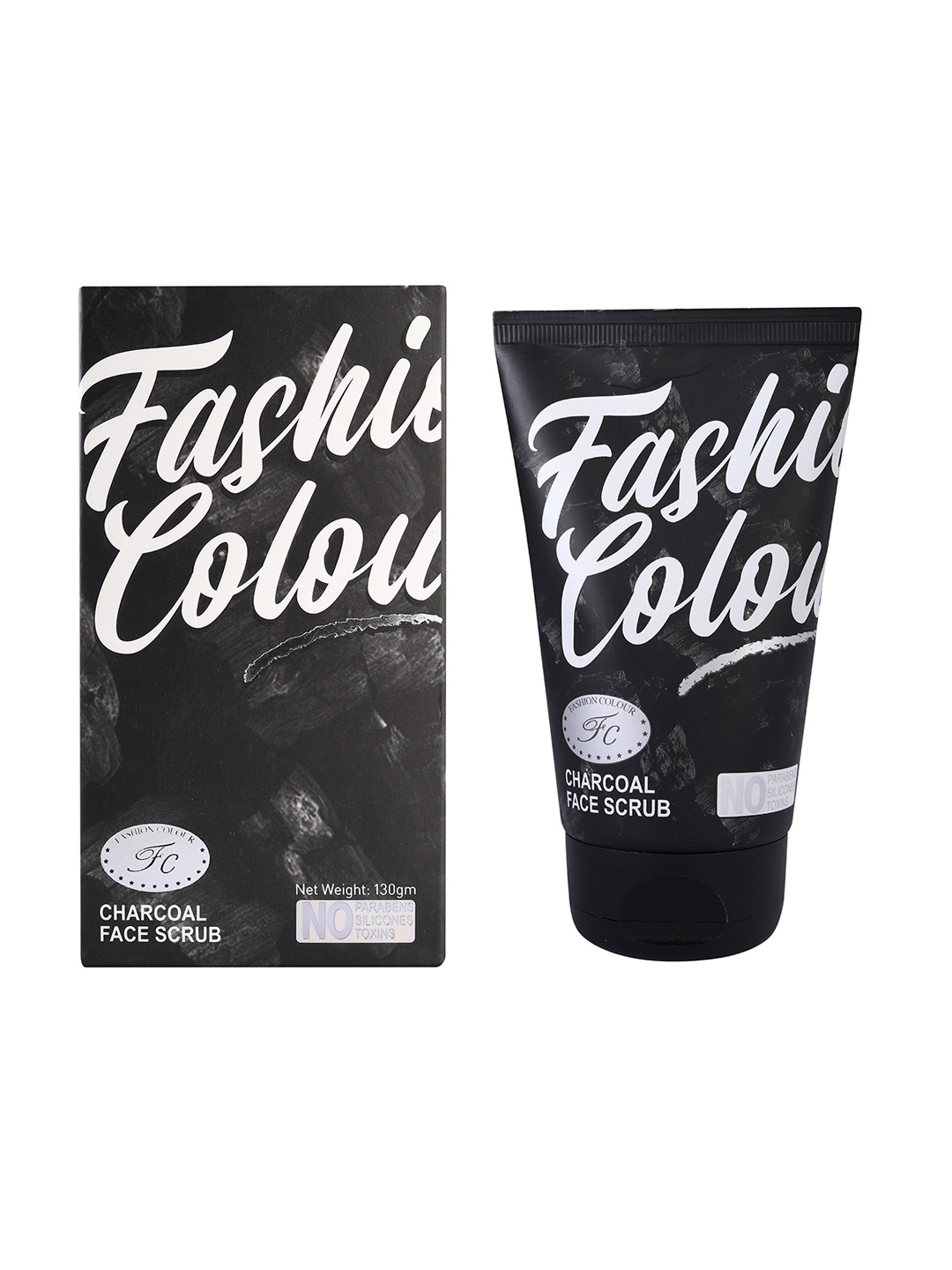 

Fashion Colour Charcoal Face Scrub with Aloe Vera for Soft & Supple Skin - 130g, Black