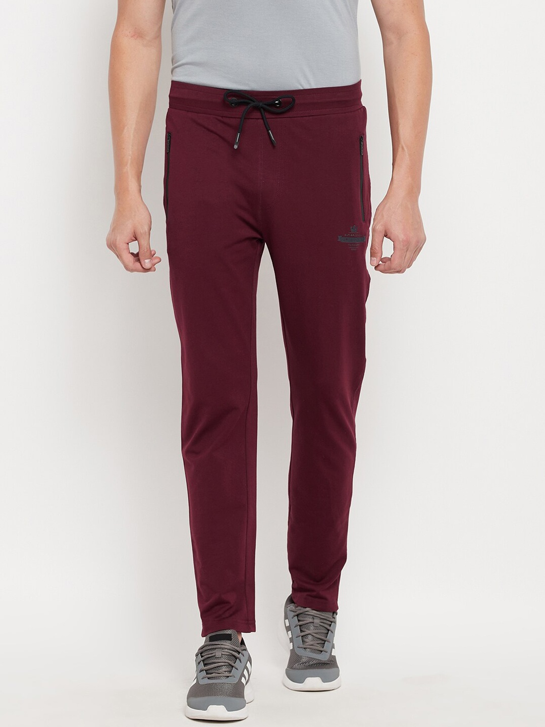 

Duke Men Maroon Solid Relaxed-Fit Track Pants