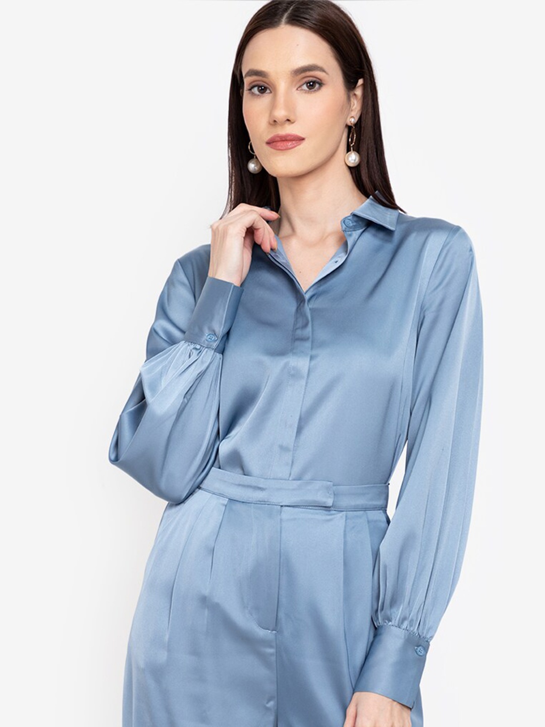 

ZALORA WORK Women Blue Casual Shirt