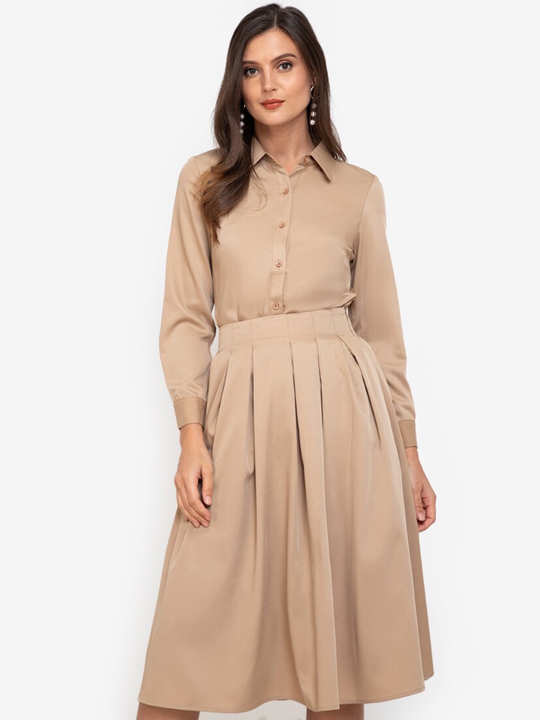 

ZALORA WORK Women Beige Casual Shirt