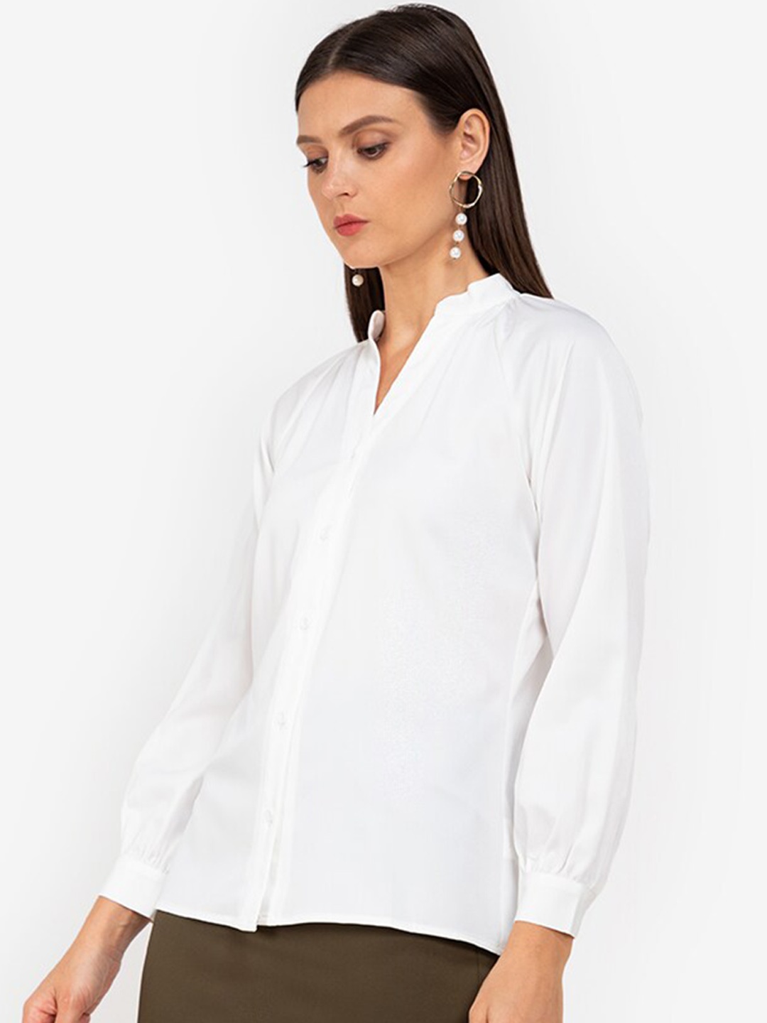 

ZALORA WORK Women White Casual Shirt