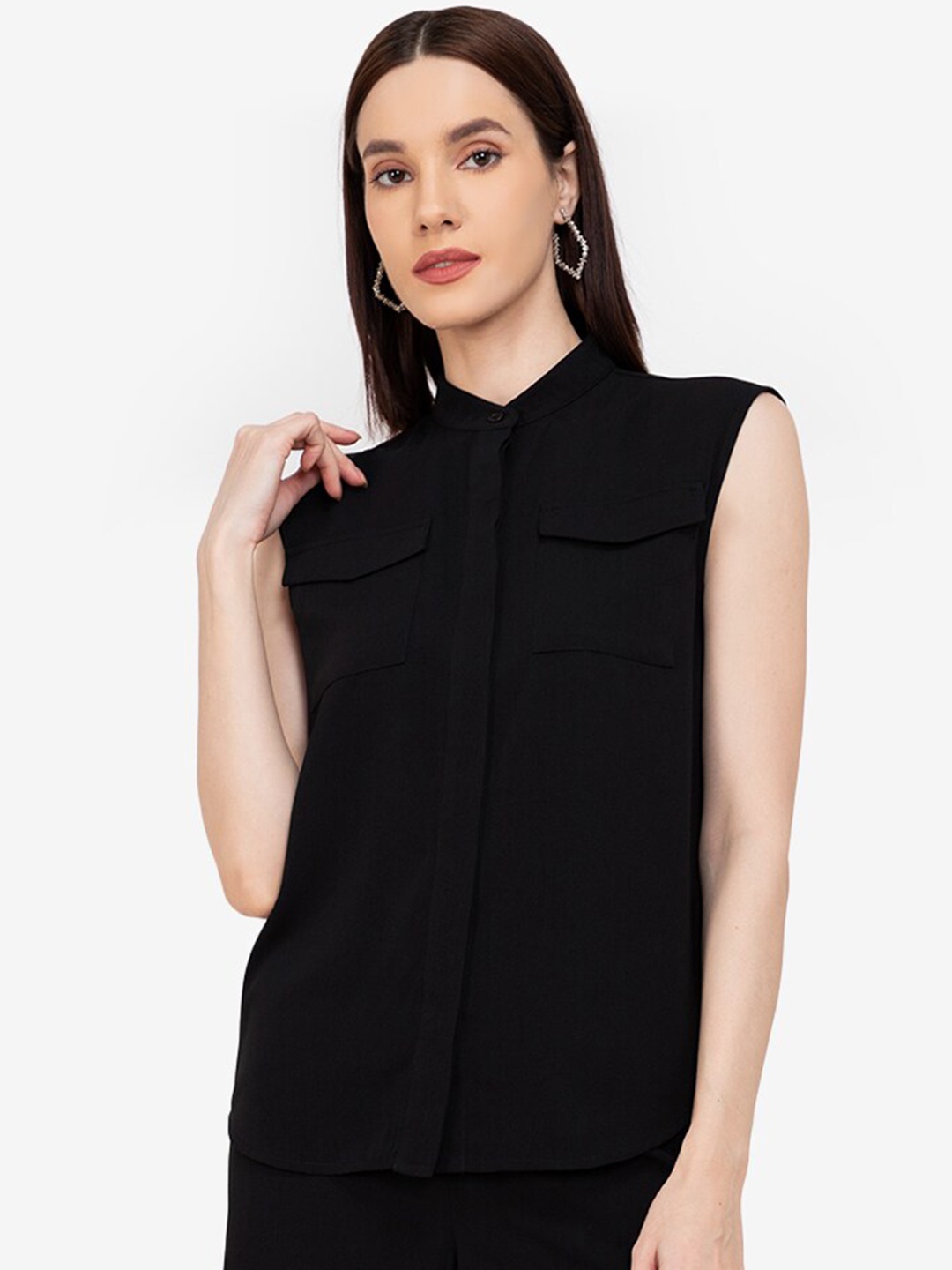 

ZALORA WORK Women Black Casual Shirt