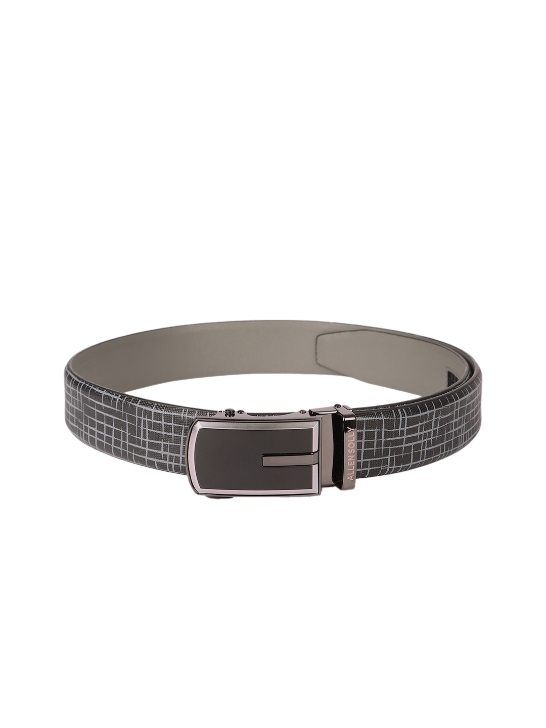 

Allen Solly Men Printed Leather Reversible Belt, Grey