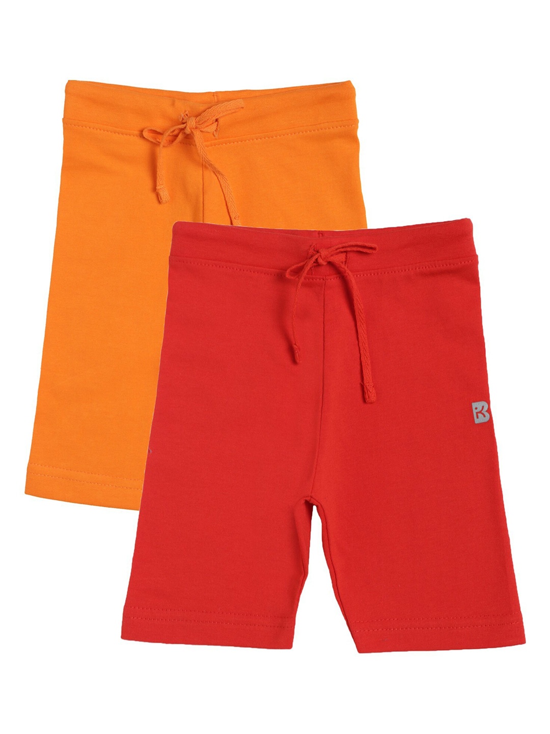 Bodycare Kids Girls Pack Of 2 Cotton Lounge Capris, Red