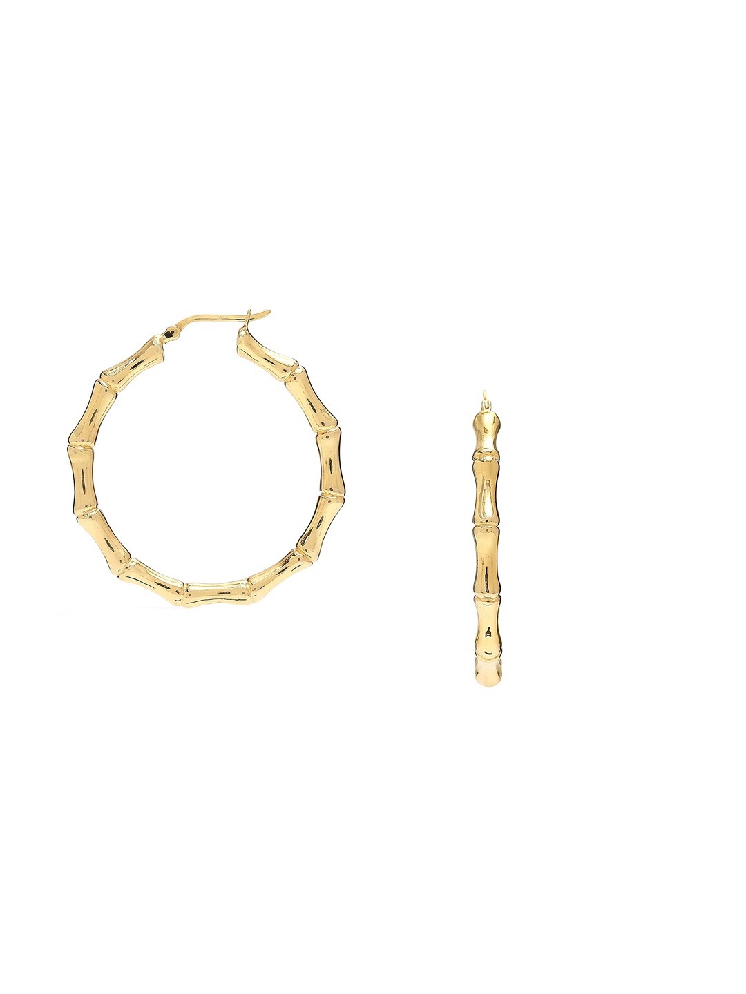 

LeCalla Gold-Plated Contemporary Hoop Earrings