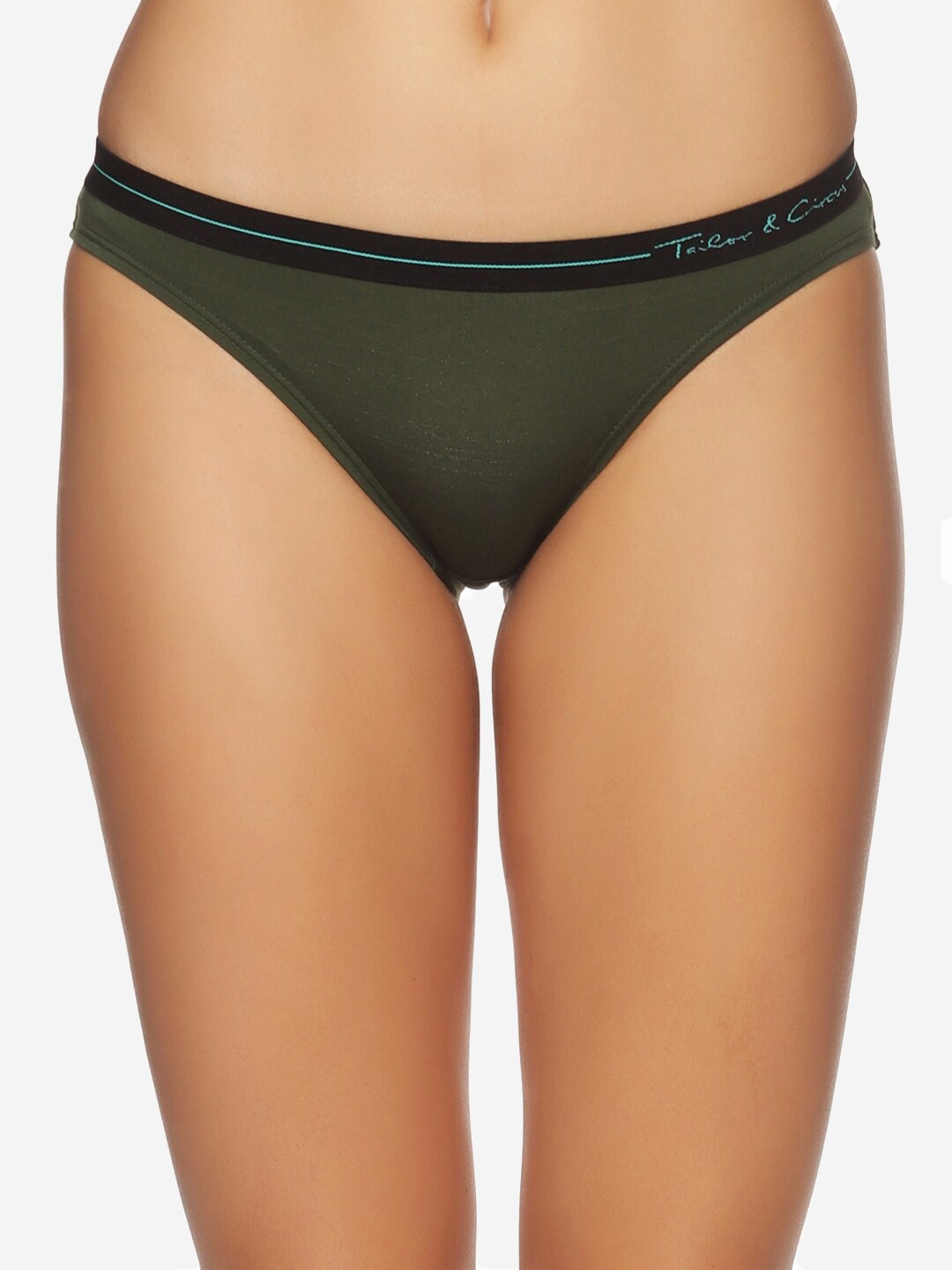 

Tailor & Circus Women Mystic-Green Solid Anti-Bacterial Bikini Briefs