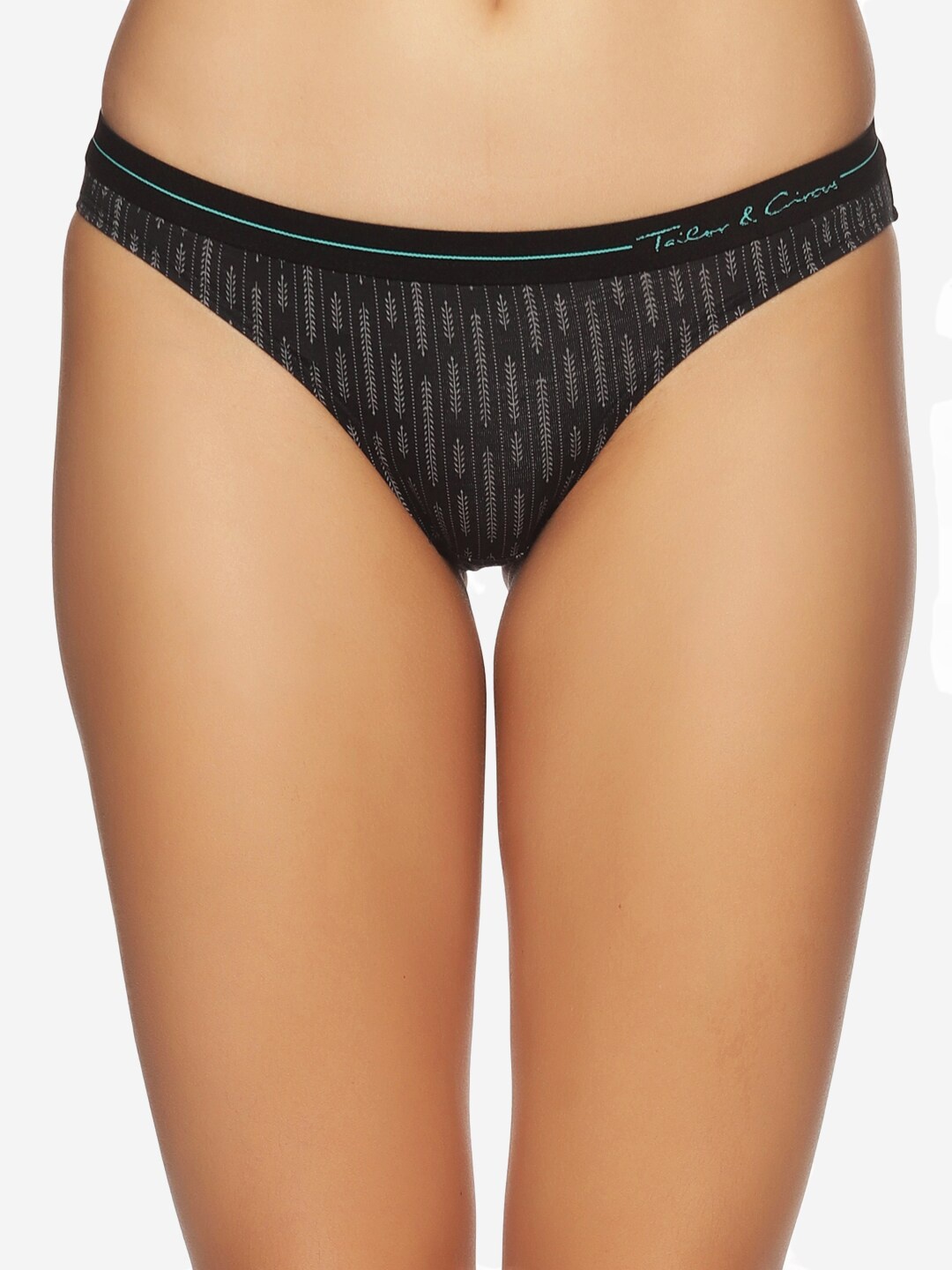 

Tailor & Circus Women Black Printed Modal Bikini Brief