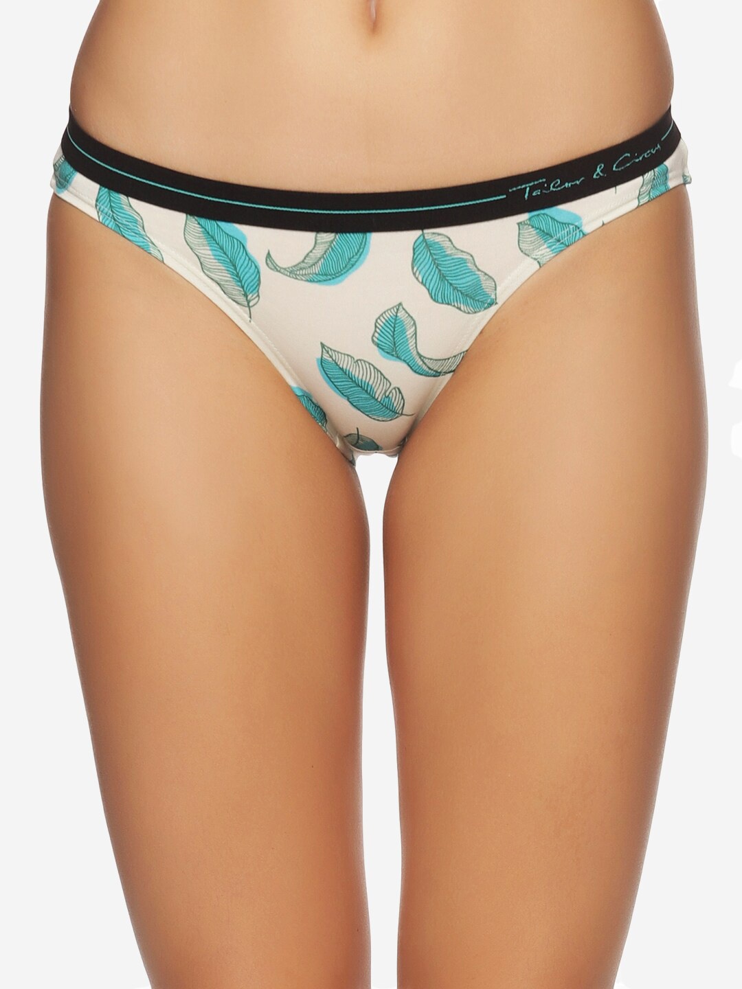 

Tailor & Circus Women White & Blue Printed Bikini Briefs