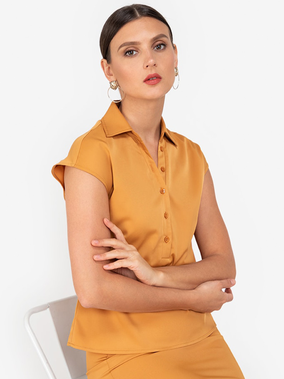 

ZALORA WORK Women Yellow Shirt Style Top