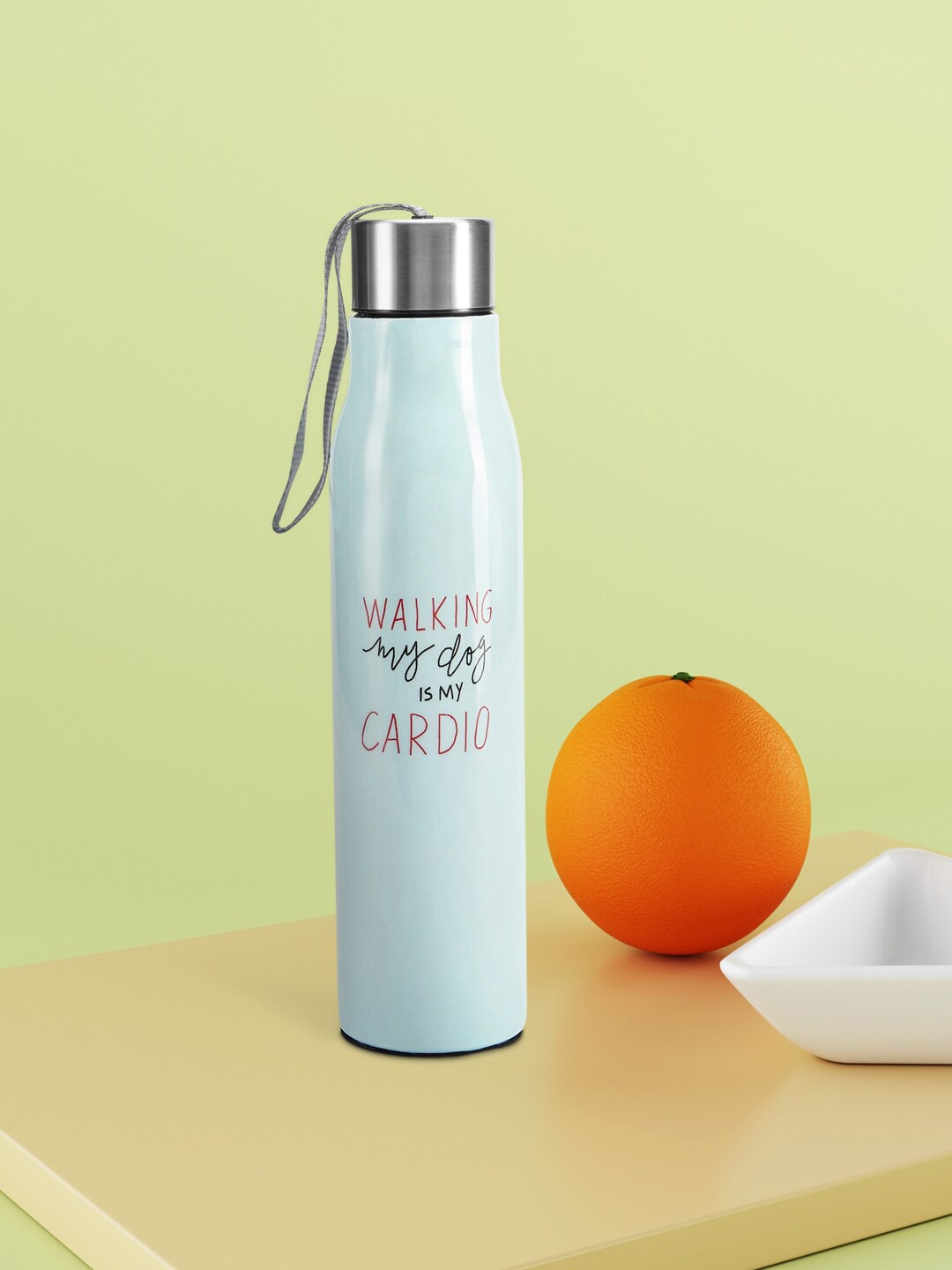 

Living scapes by Pantaloons Aqua-Green Printed Stainless Steel Water Bottle