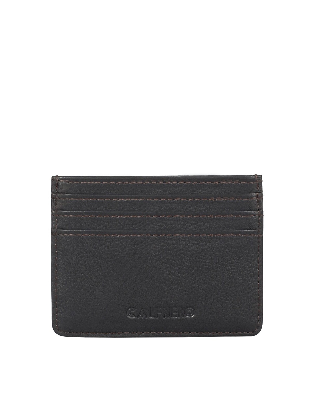 

CALFNERO Unisex Brown Leather Card Holder