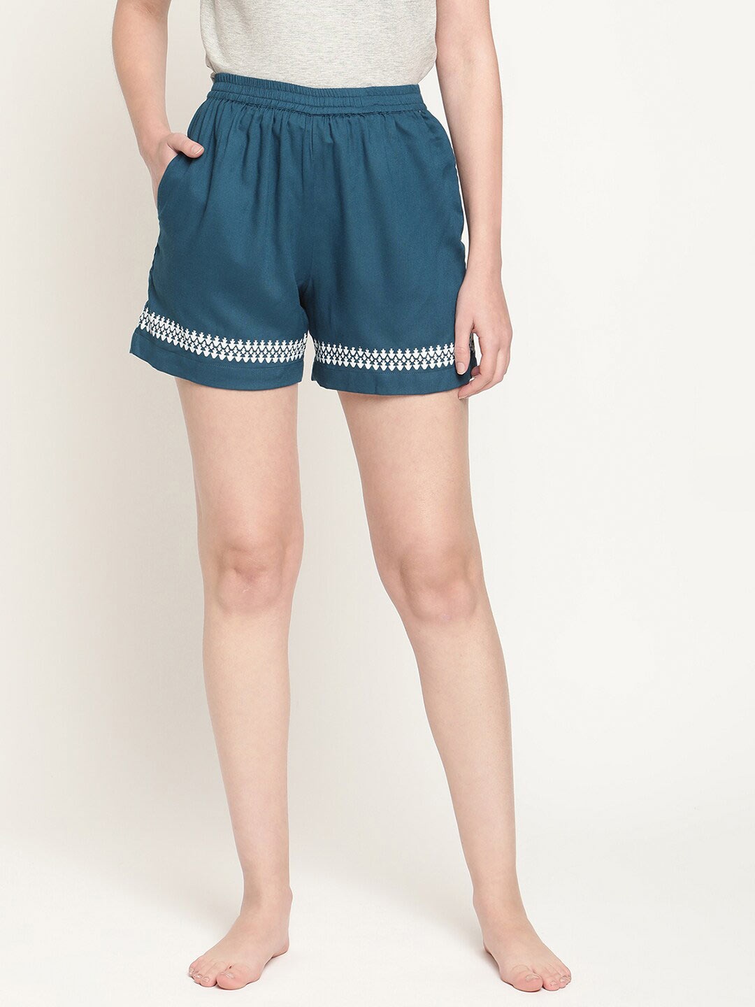 

COASTLAND Women Blue & White Lounge Shorts