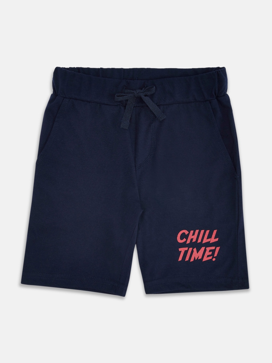 

Pantaloons Junior Boys Navy Blue Solid Regular Shorts