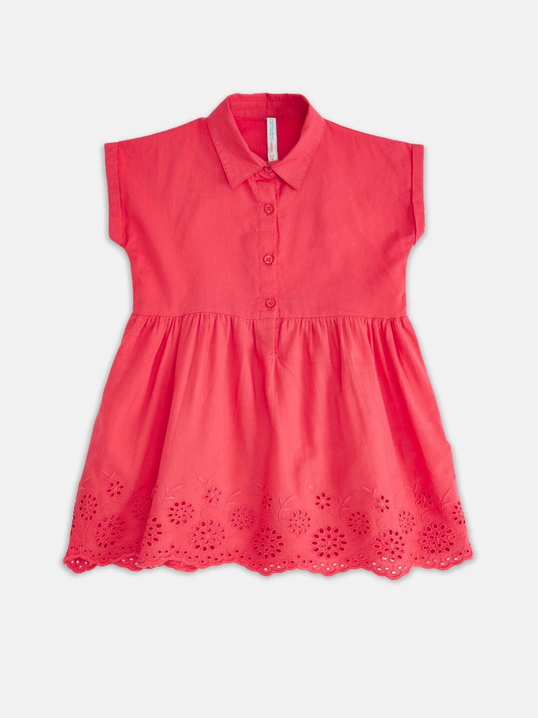

Pantaloons Junior Girls Coral Solid A-Line Top