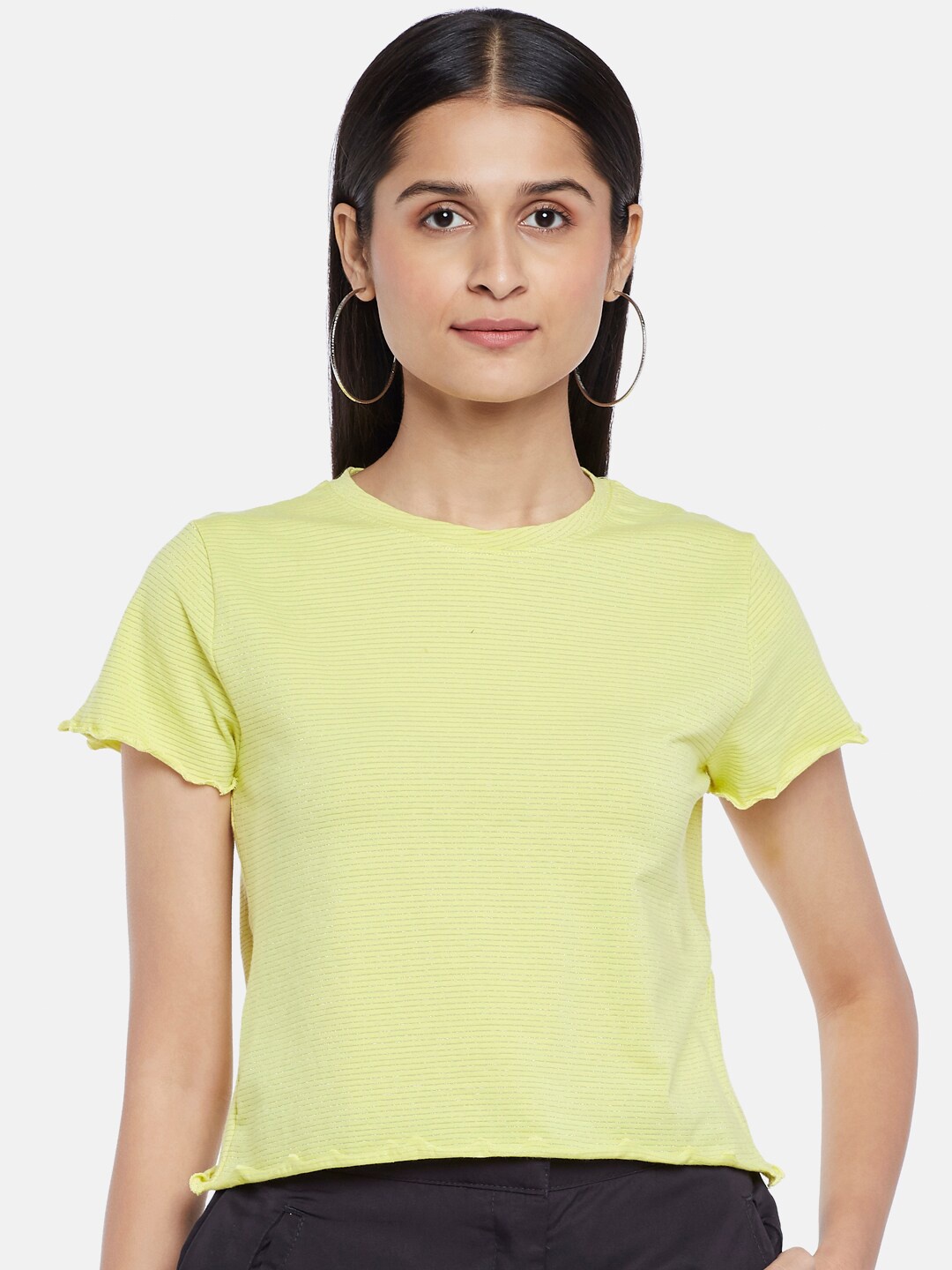 

People Women Yellow Crop Top