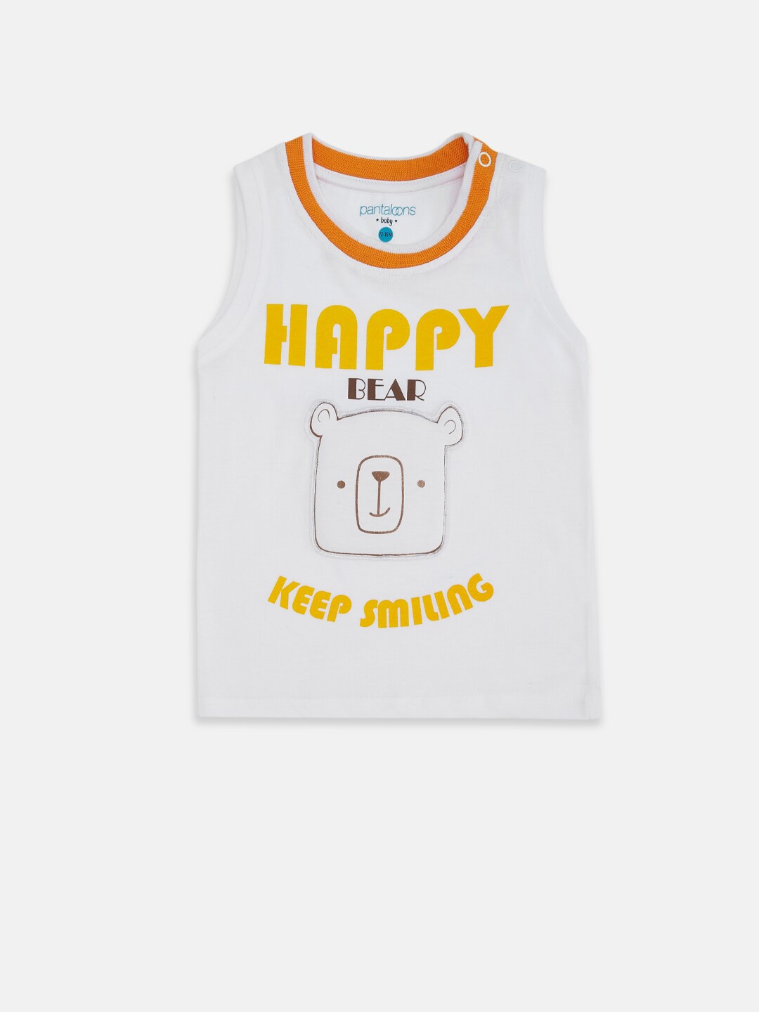 

Pantaloons Baby Boys White Typography Printed T-shirt