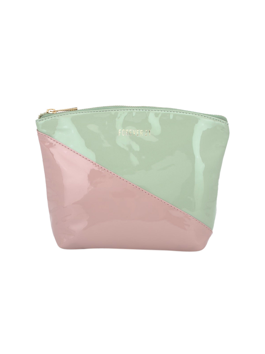 

FOREVER 21 Pink Colourblocked PU Travel Pouch