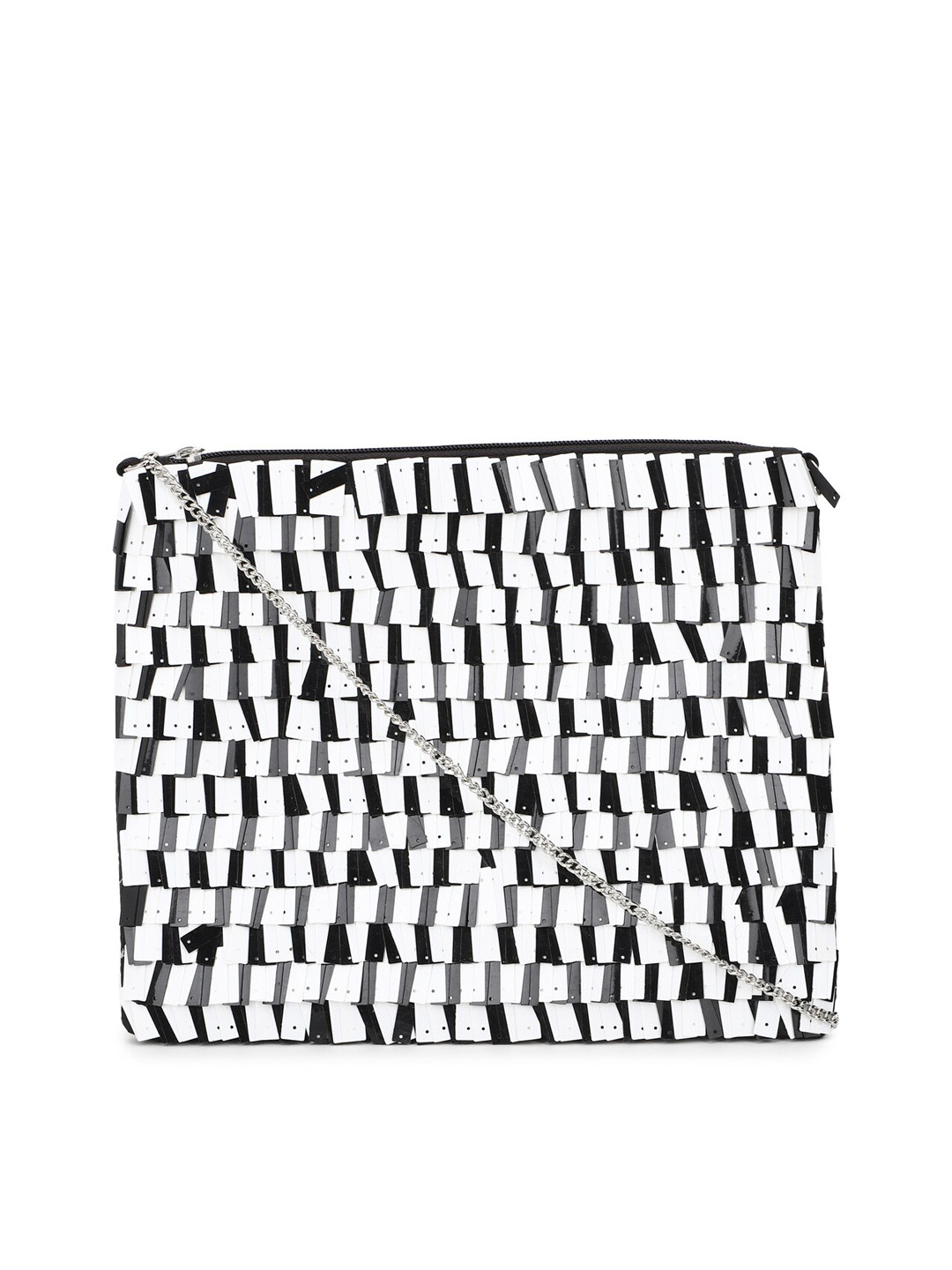 

FOREVER 21 White Embellished Structured Sling Bag