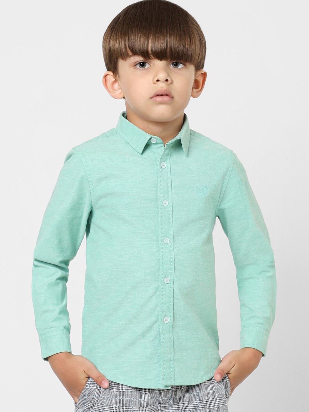 

Jack & Jones Boys Green Casual Shirt