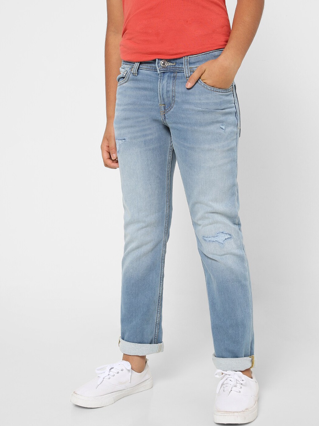 

Jack & Jones Boys Blue Heavy Fade Jeans