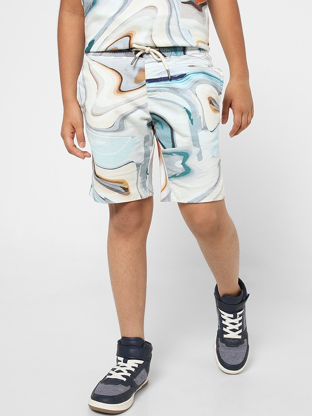 

Jack & Jones Boys Blue Printed Shorts