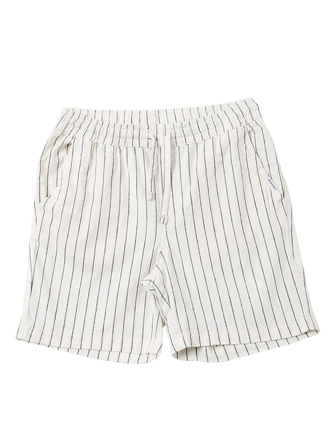 

Jack & Jones Boys Beige Striped Cotton Shorts