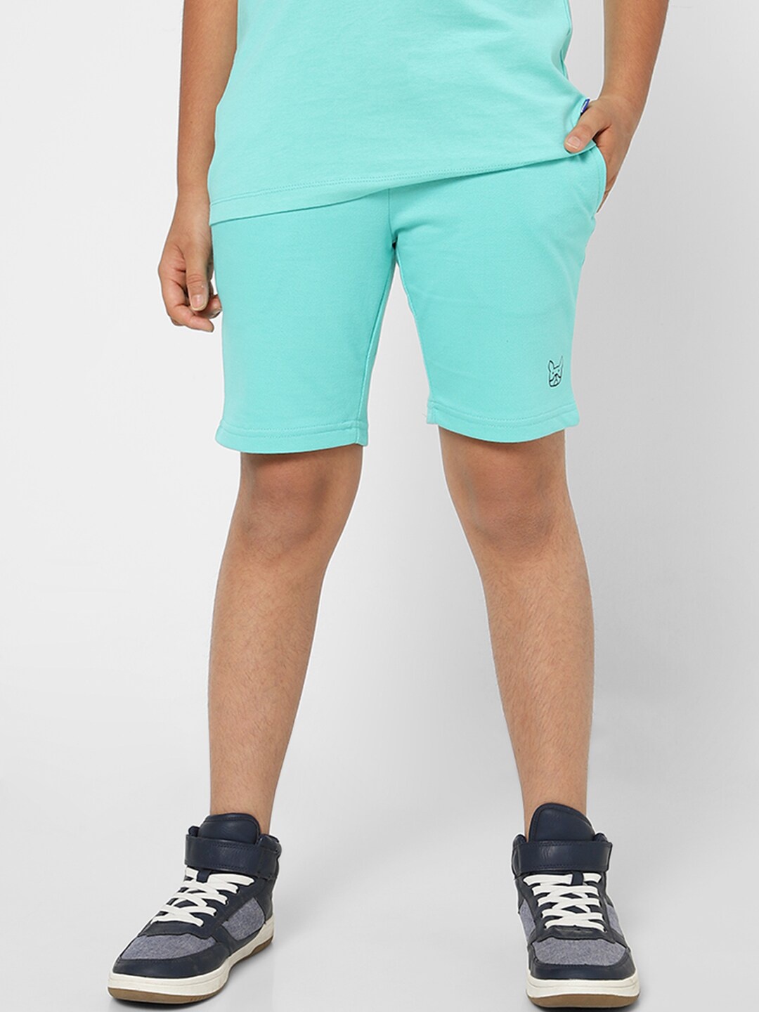 

Jack & Jones Boys Turquoise Blue Cotton Shorts