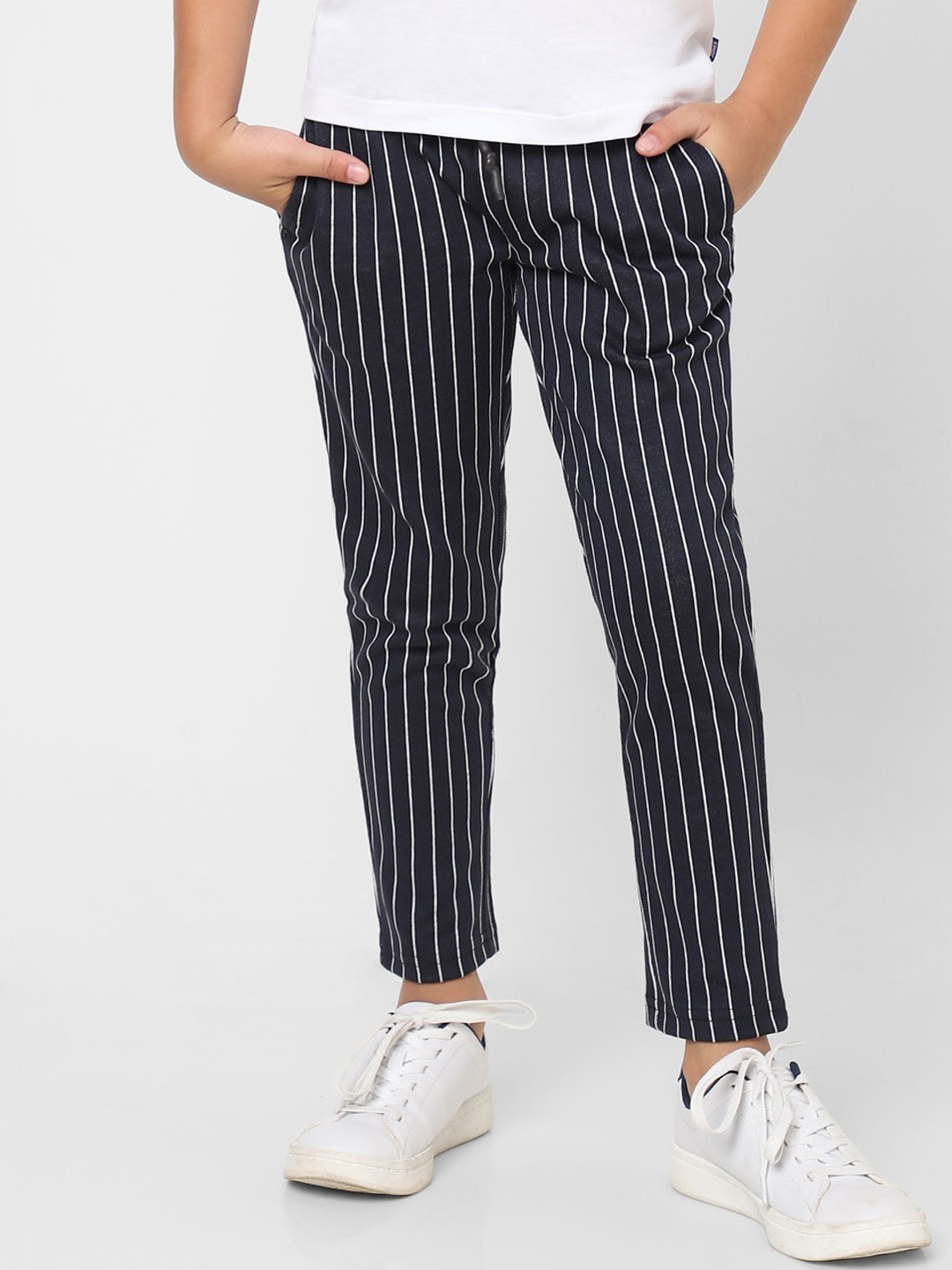 

Jack & Jones Boys Black Striped Trousers