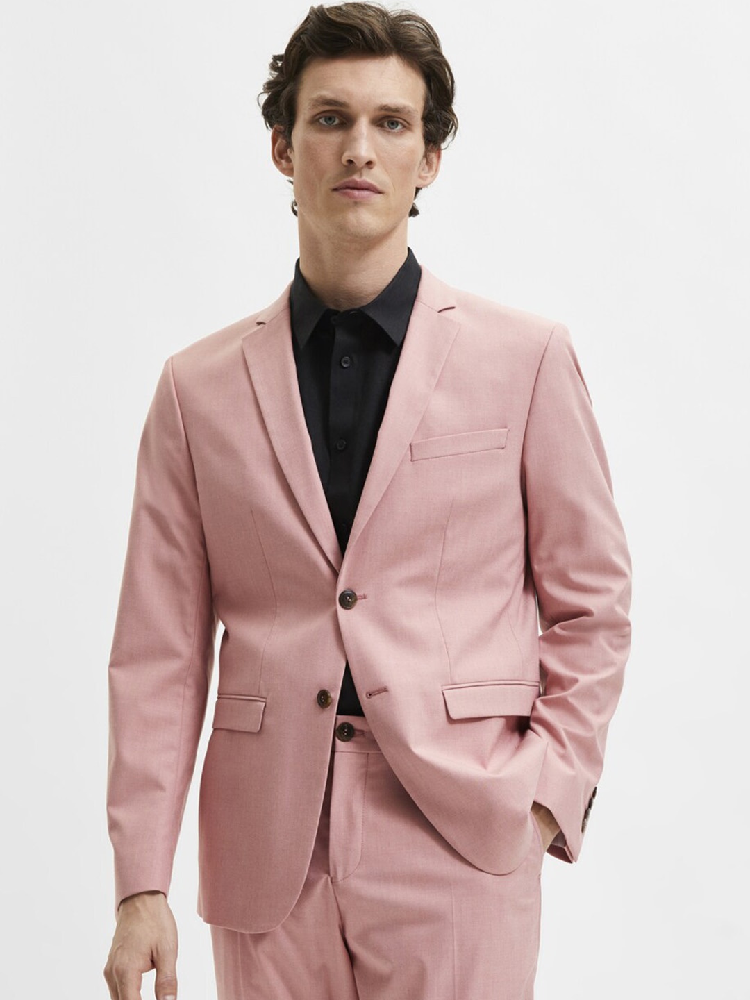 

SELECTED Men Pink Sim Fit Single Breasted Formal Blazer