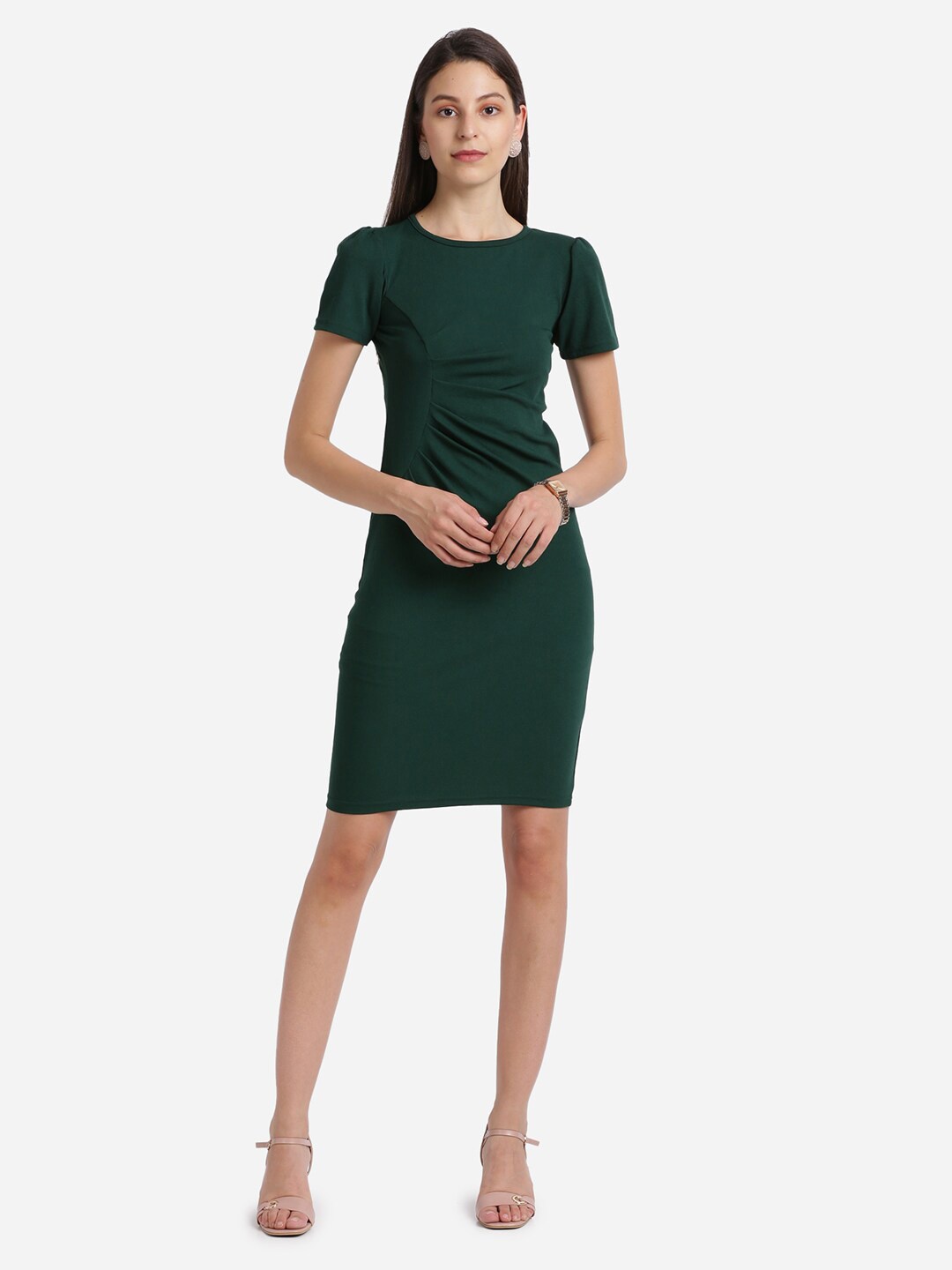 

Amrutam Fab Women Green Crepe Sheath Dress