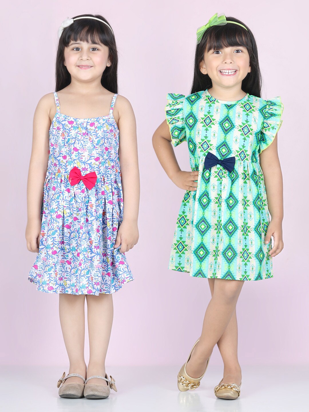 

Cutiekins Multicoloured Pack Of 2 Floral Cotton Dress, Multi