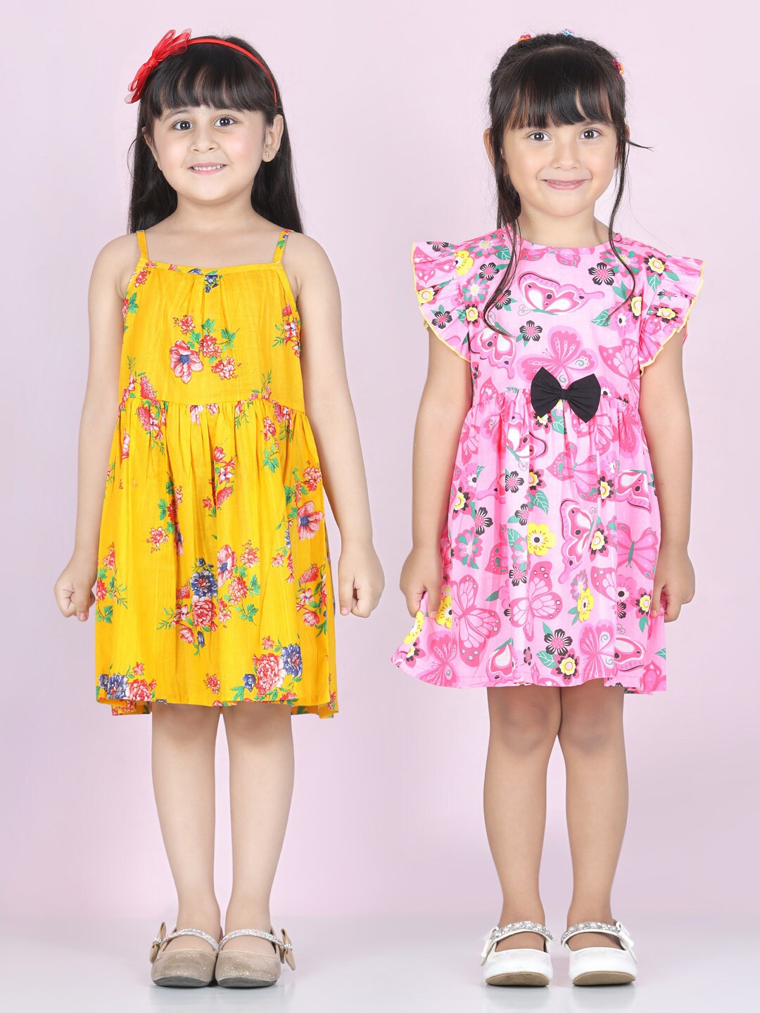 

Cutiekins Girls Pack Of 2 Yellow & Pink Floral Dress