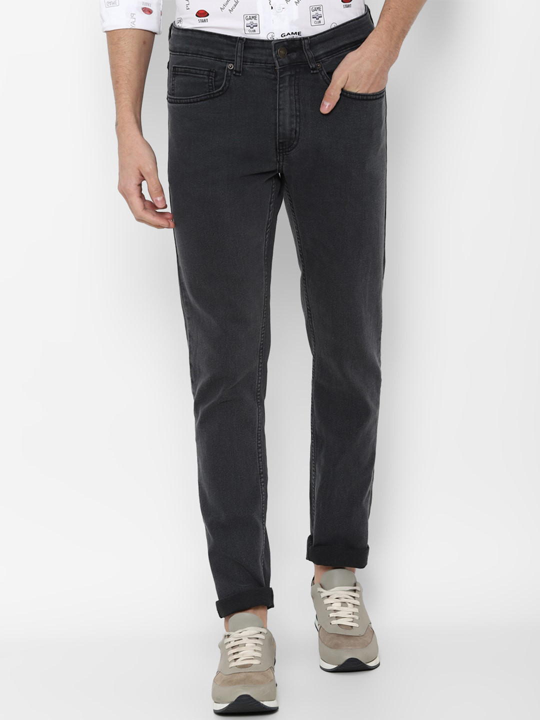 

FOREVER 21 Men Grey Slim Fit Jeans