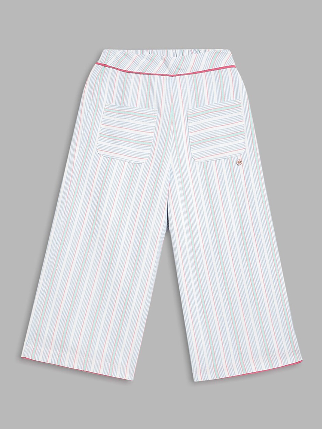 

ELLE Girls Blue Striped Flared Culottes Trousers