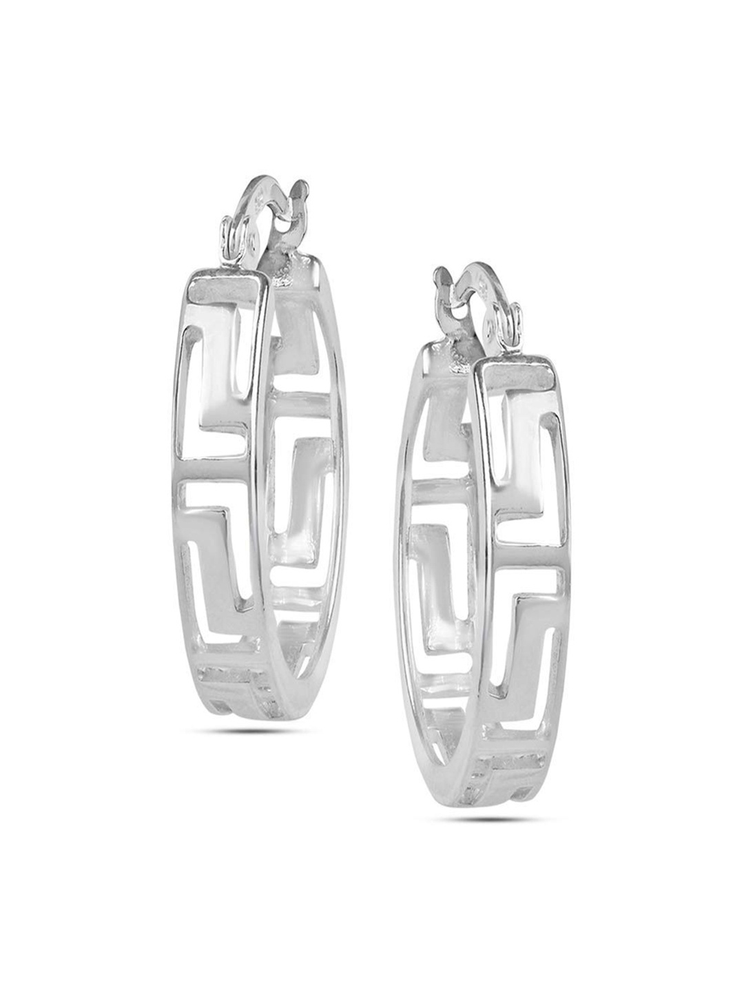 

LeCalla Silver-Toned Contemporary Hoop Earrings