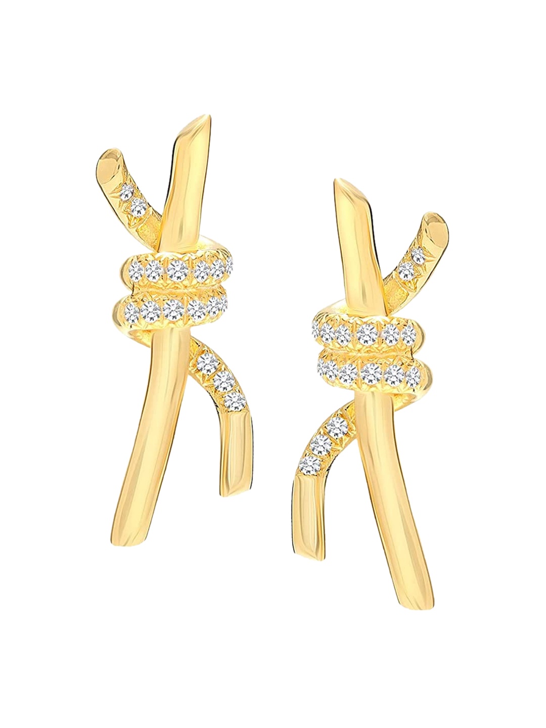 

LeCalla Gold-Toned Contemporary Studs Earrings