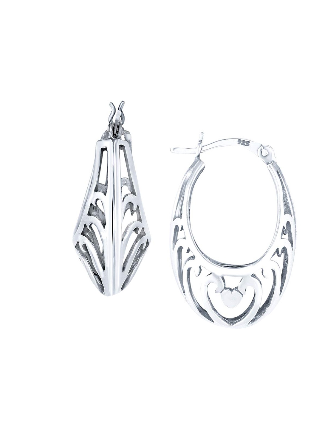 

LeCalla Silver-Toned Contemporary Drop Earrings