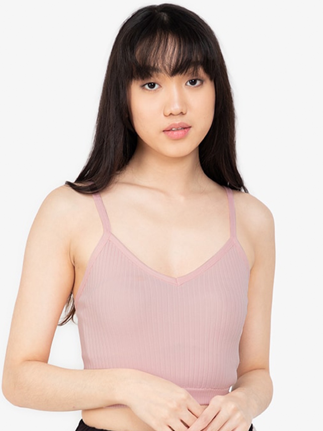 

ZALORA BASICS Women Pink Bralette Crop Top