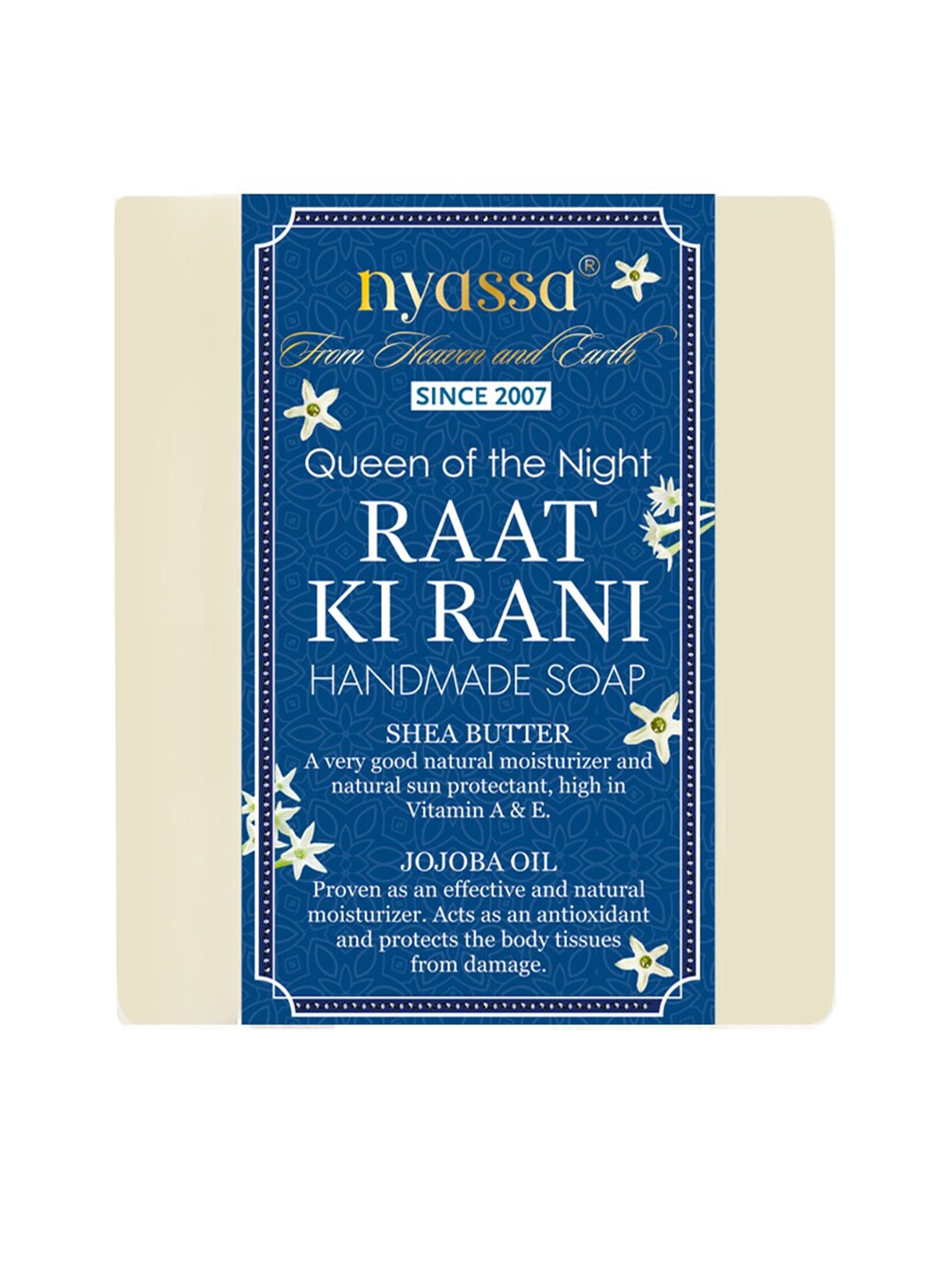 

Nyassa Queen of The Night Raat Ki Rani Handmade Soap 75 g, Blue