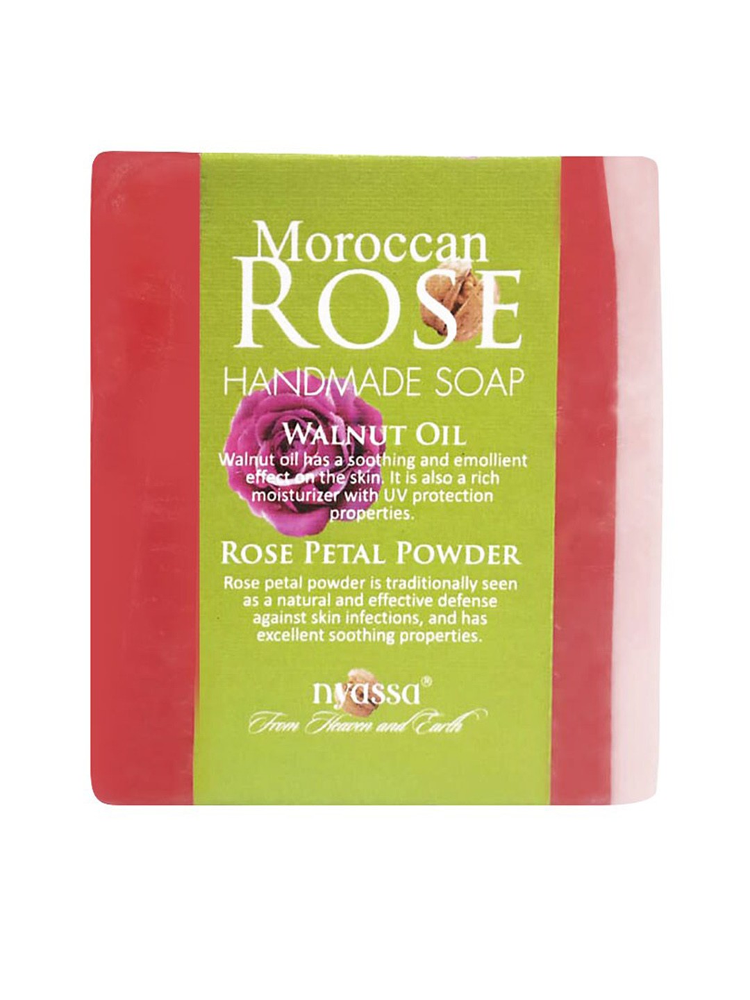 

Nyassa Moroccan Rose Handmade Soap with Walnut Oil - 75 g, Pink