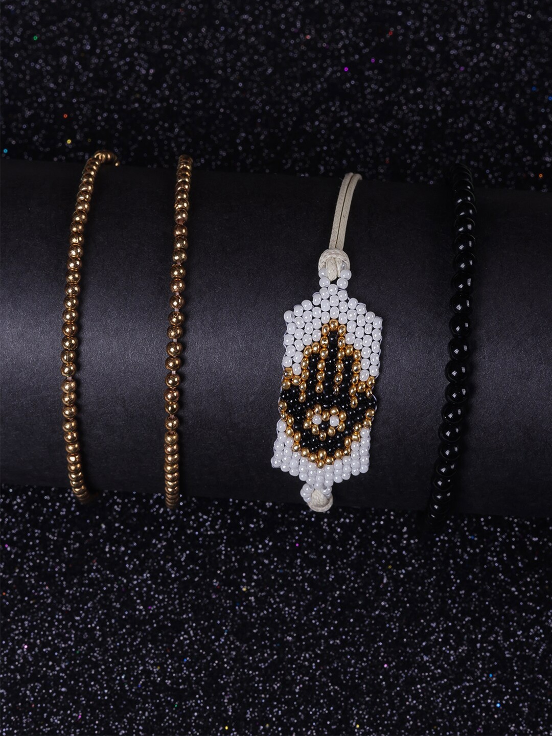 

DIVA WALK EXCLUSIVE Women Set of 5 Black & White Bracelets