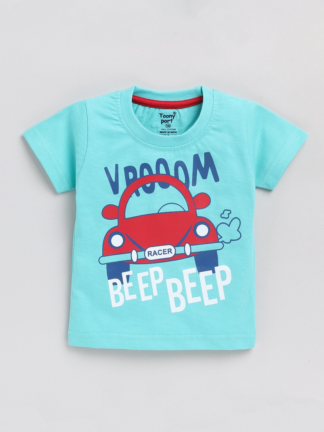 

Toonyport Boys Sea Green Printed T-shirt
