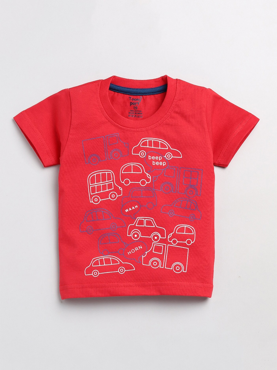 

Toonyport Boys Red Printed T-shirt