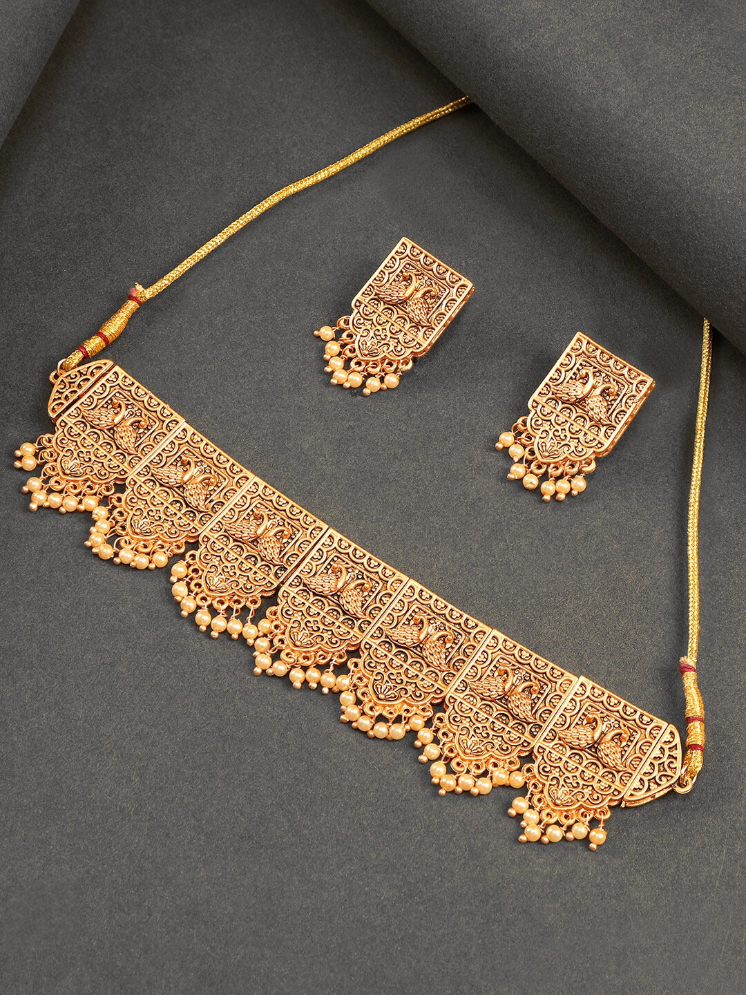 

AccessHer Rose Gold-Plated Beaded Jewellery Set