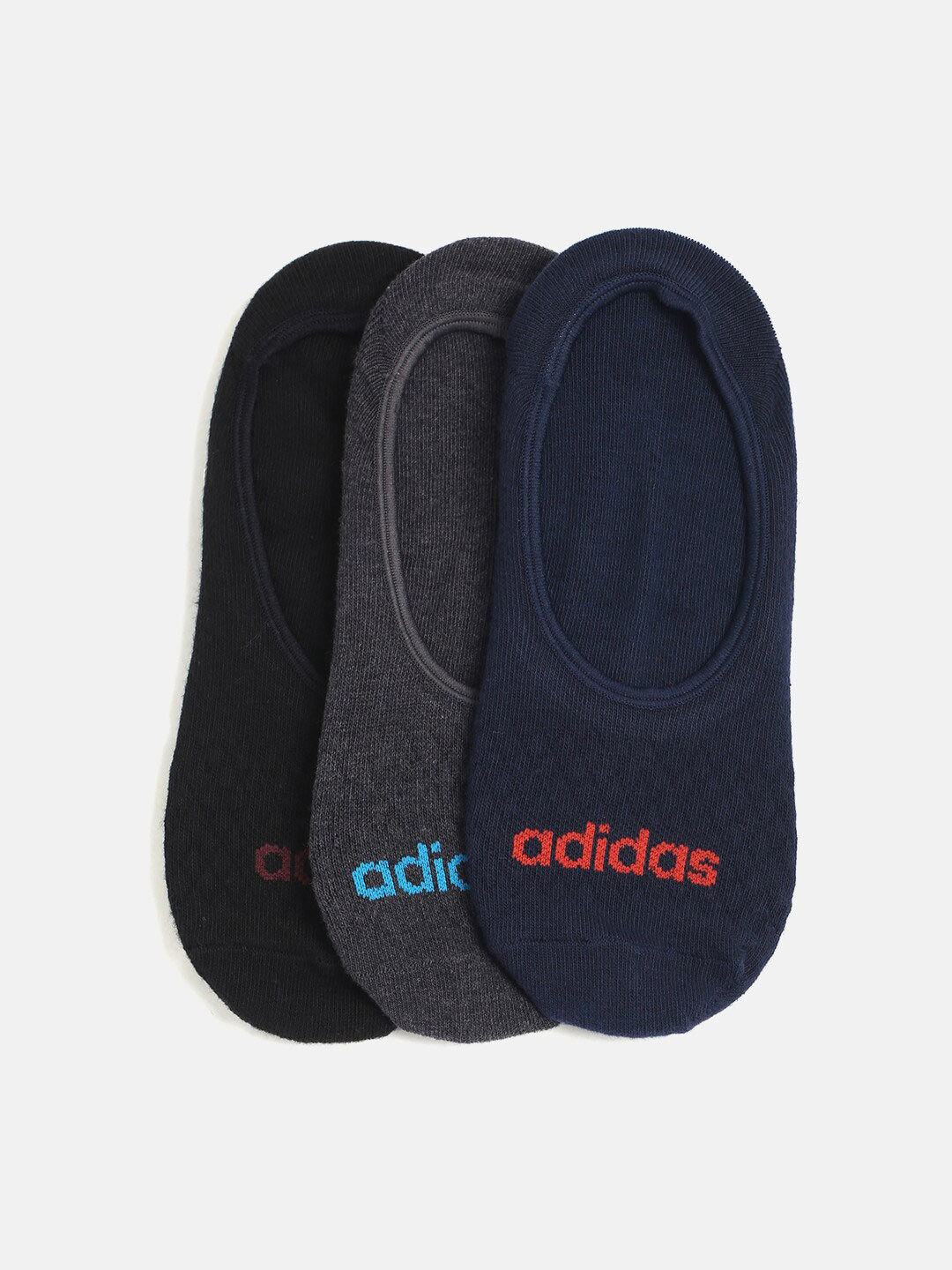 

ADIDAS Men Pack of 3 Assorted Solid Shoe Liners, Black