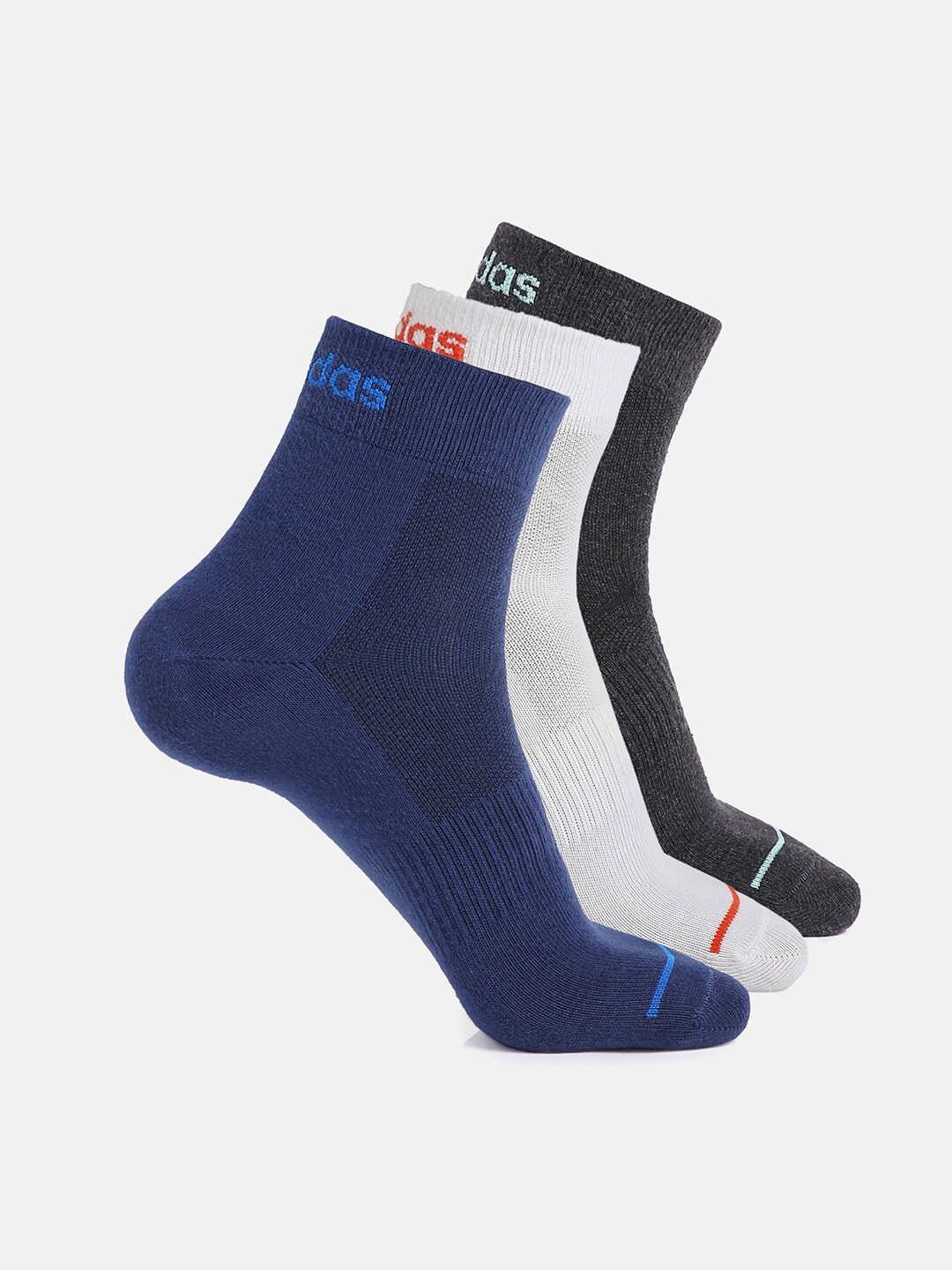

ADIDAS Men Pack of 3 Ankle-Length Socks, White