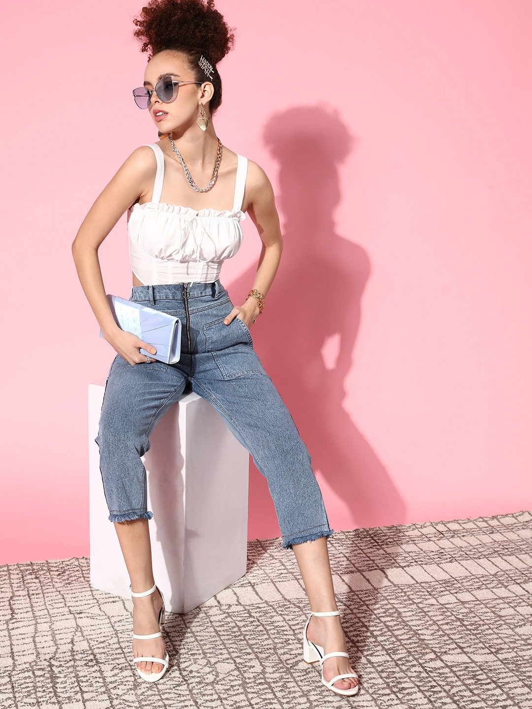 

plusS Women Blue Stretchable Jeans