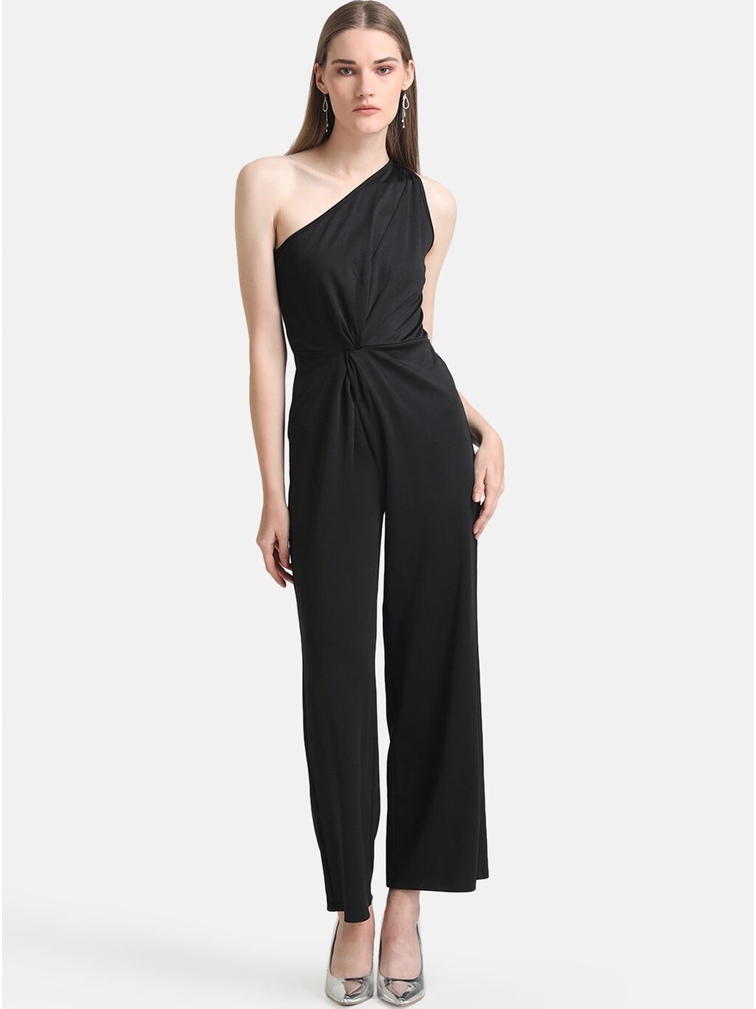 

Kazo Black Solid Basic Jumpsuit